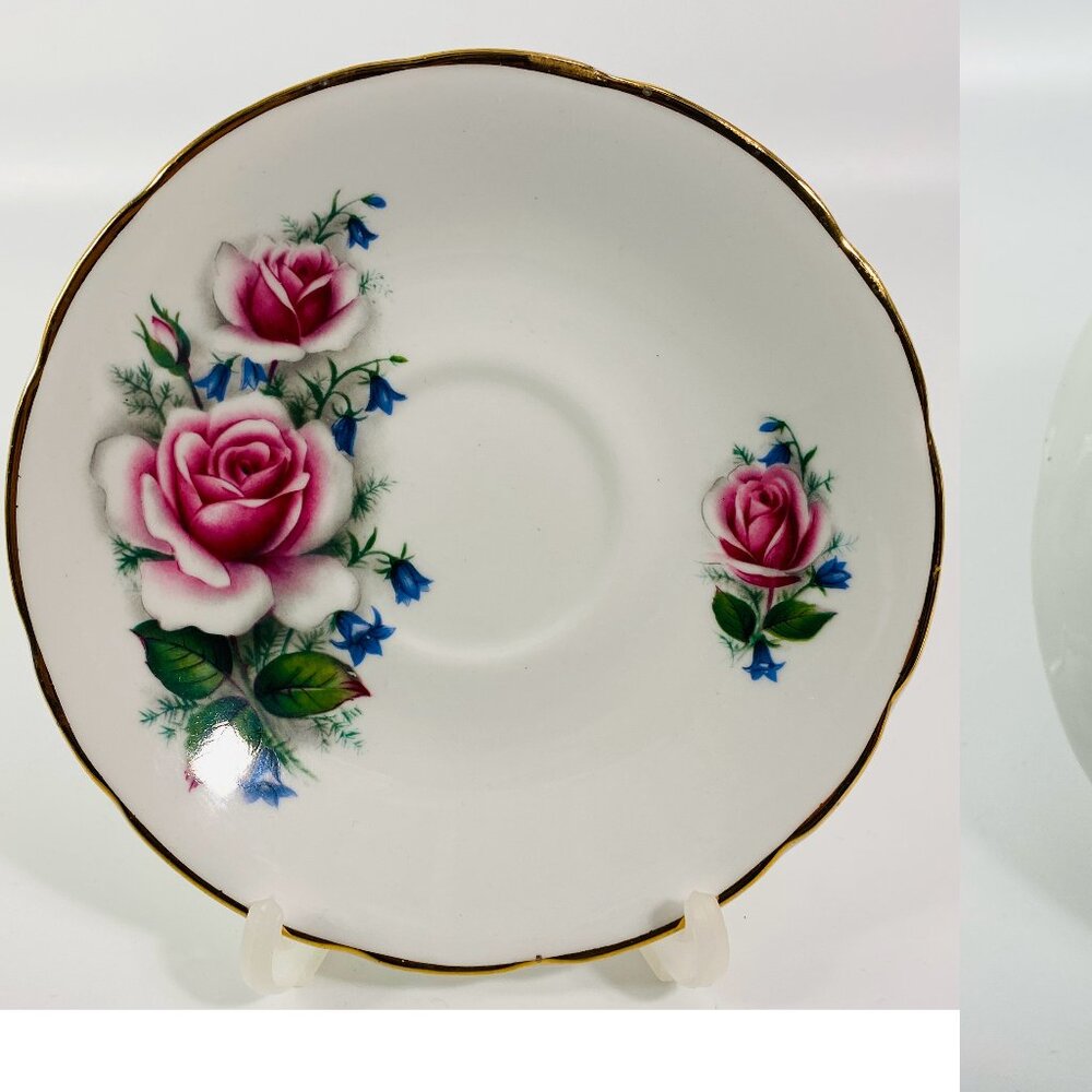 Delphine Pink roses saucer